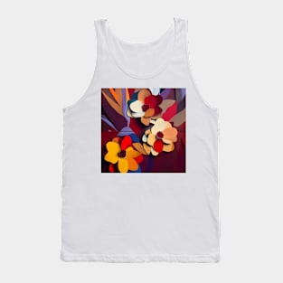 Colorful Floral Collage Tank Top